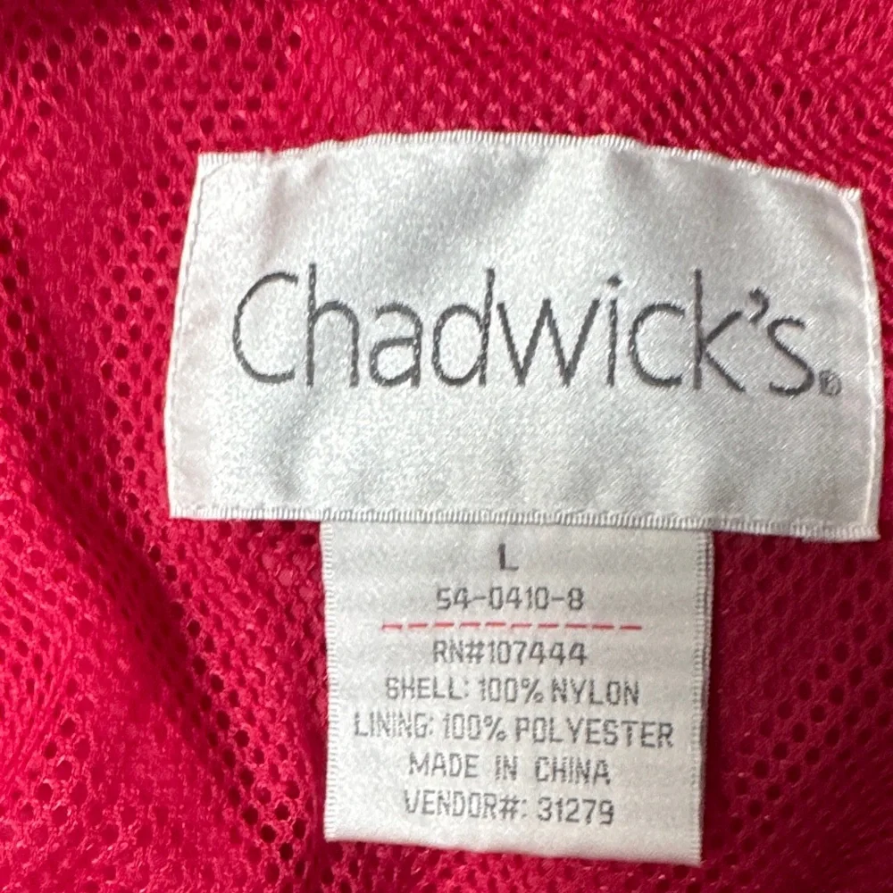 Chadwick’s Vintage Red Nylon Hooded Windbreaker - Picture 8 of 9